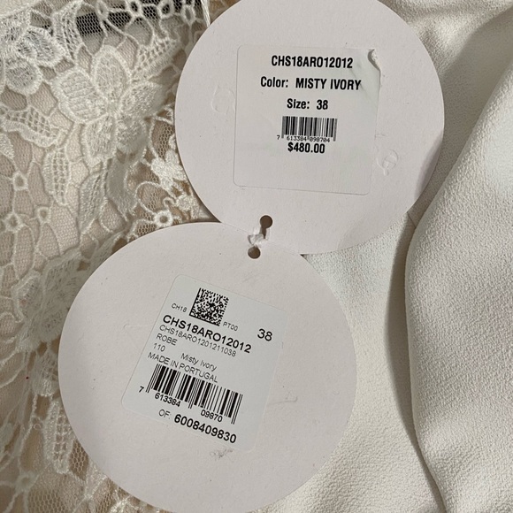 NWT See By Chloe Lace Ruffle Dress in Misty Ivory - Picture 3 of 6